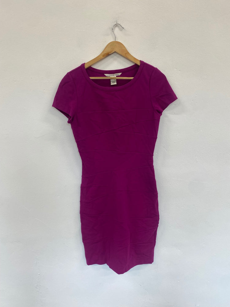 Fabulous Diane Von Furstenberg Magenta Dress UK12 Fuchsia Events Party GM143