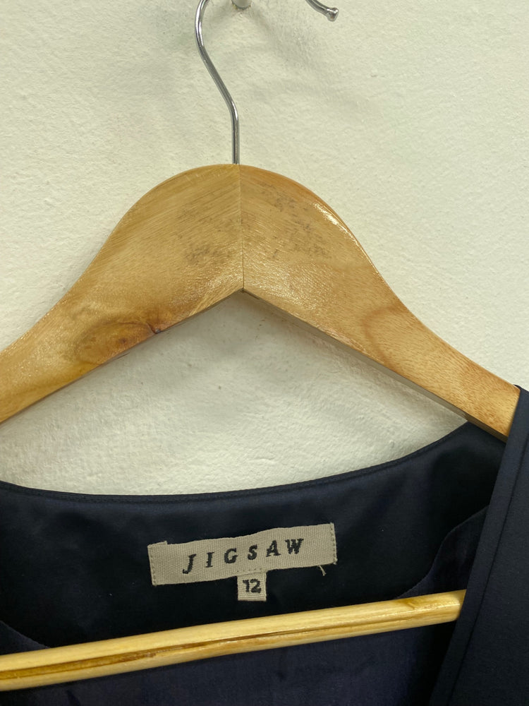 Fabulous Jigsaw evening party Dress UK12 Navy blue GM413