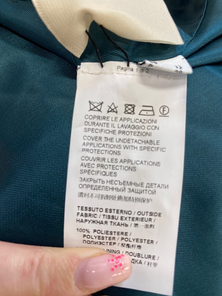 Fabulous PINKO Dress jacket UK 12 Dark Green diamante GM143