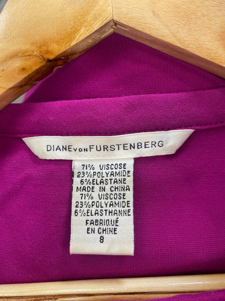 Fabulous Diane Von Furstenberg Magenta Dress UK12 Fuchsia Events Party GM143