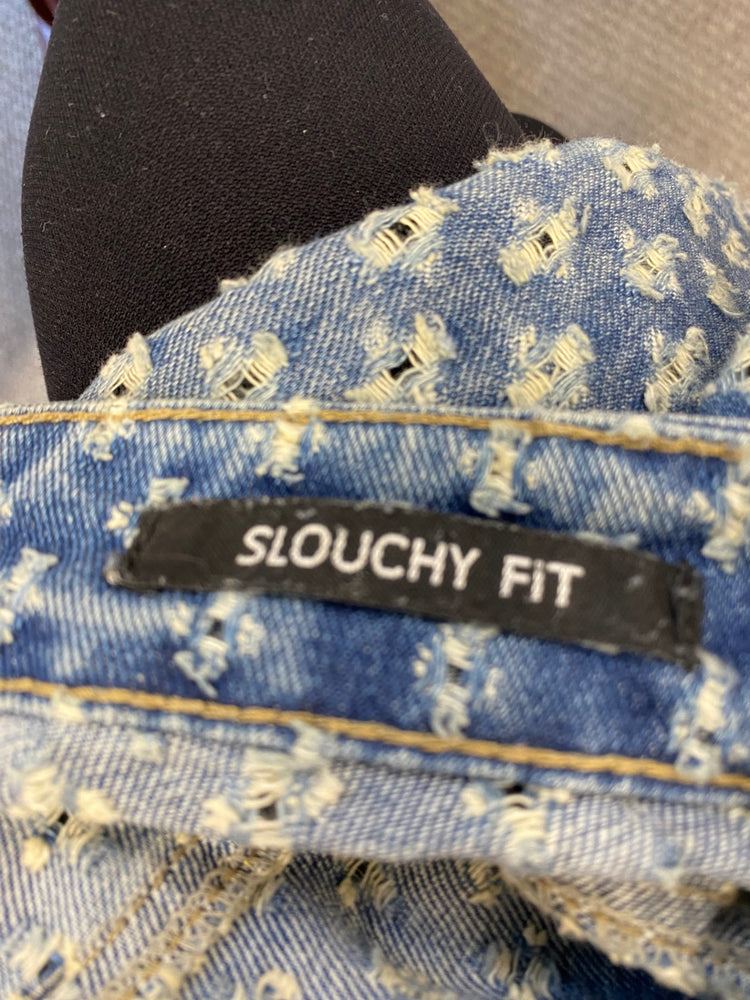 Fabulous Jaded London distressed slouch Jeans W26" Blue pattern GM143