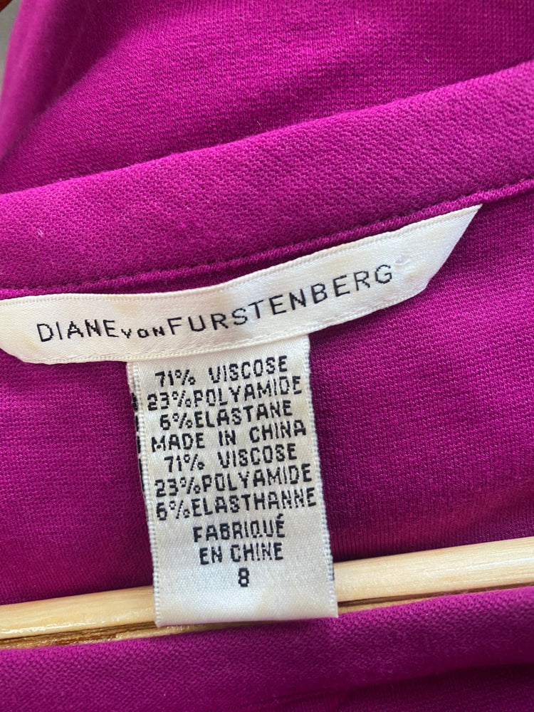 Fabulous Diane Von Furstenberg Magenta Dress UK12 Fuchsia Events Party GM143