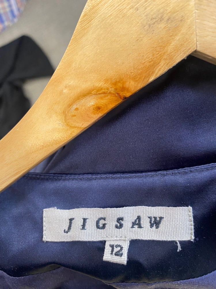 Fabulous Jigsaw evening party Dress UK12 Navy blue GM413