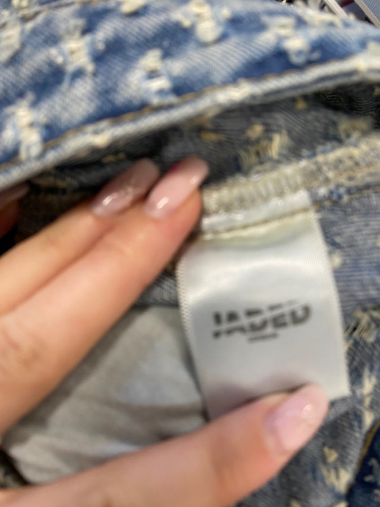 Fabulous Jaded London distressed slouch Jeans W26" Blue pattern GM143