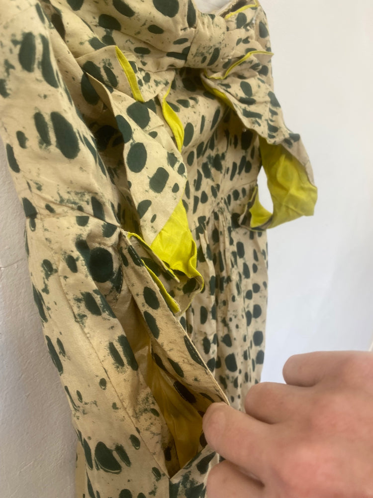 Fabulous Vineet Bahl Mini dress spotty bandeau UkM Beige Boho Cottagecore GM143