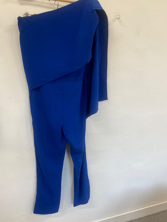 Fabulous Roland Mouret Draped corset Jumpsuit Uk14 Blue GM143