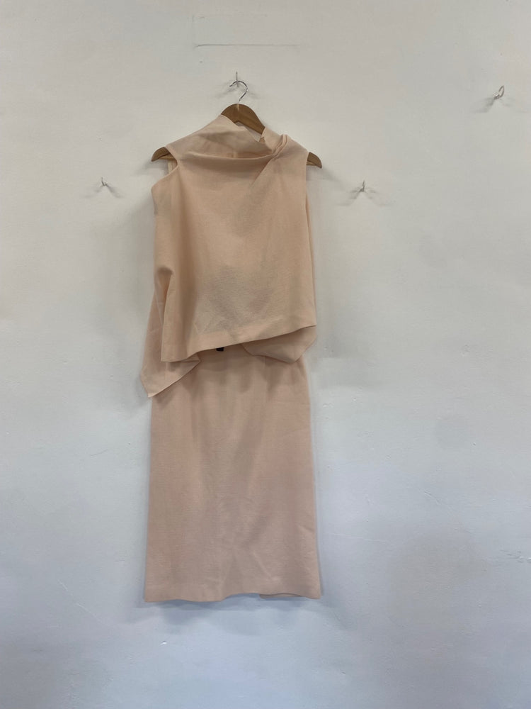 Fabulous Roland Mouret stunning Occassion Nude draped Skirt & top UK12 Apricot GM143