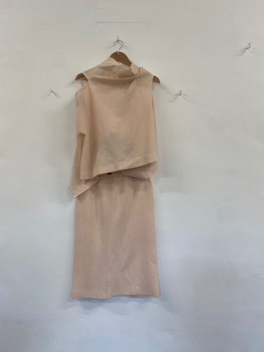 Fabulous Roland Mouret stunning Occassion Nude draped Skirt & top UK12 Apricot GM143