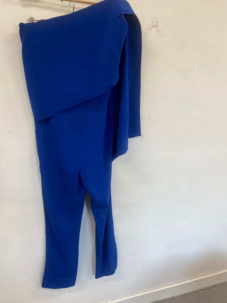Fabulous Roland Mouret Draped corset Jumpsuit Uk14 Blue GM143