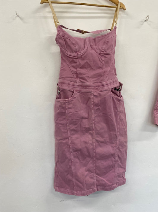 Fabulous Rare Dolce & Gabbana Midi Dress & jacket UK10 Pale Pink GM143