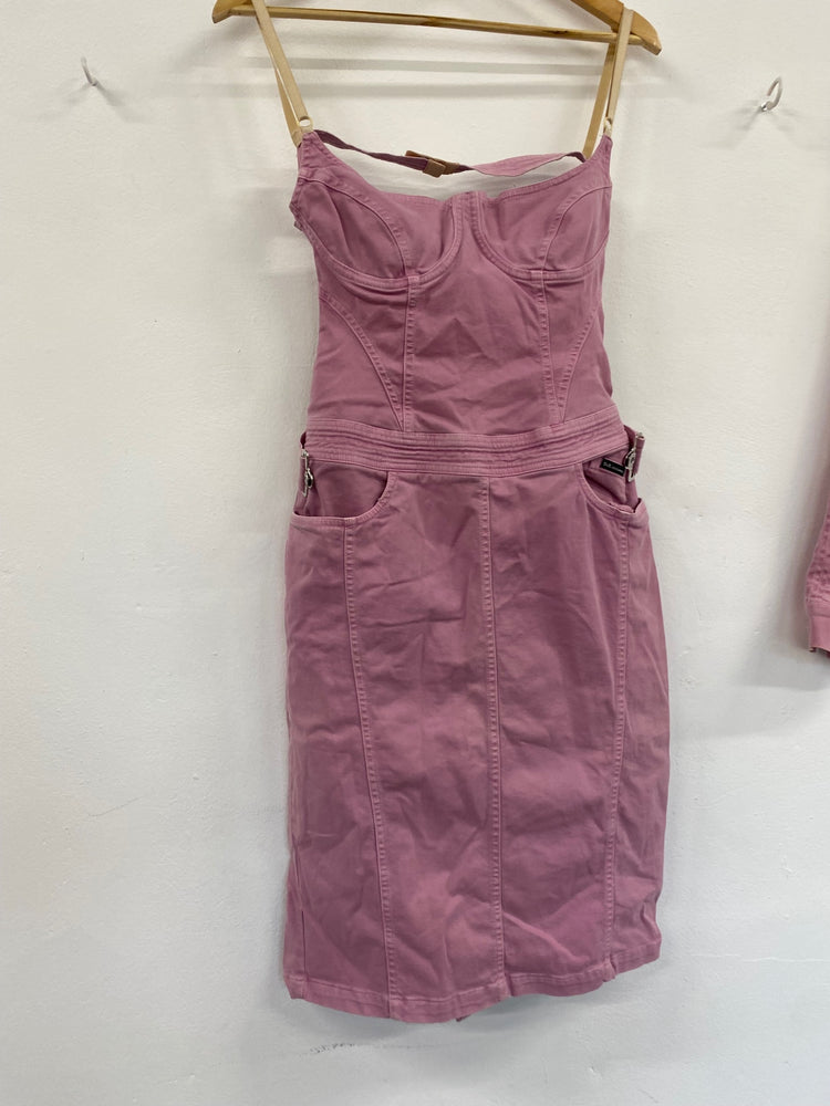 Fabulous Rare Dolce & Gabbana Midi Dress & jacket UK10 Pale Pink GM143