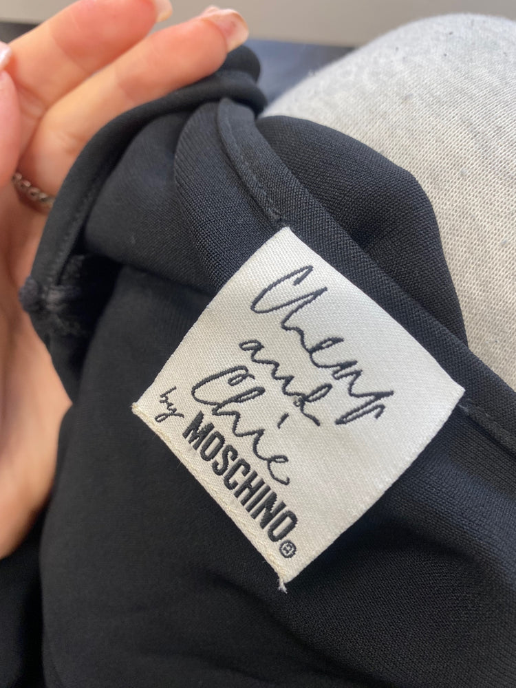 Fabulous Moschino Dress y2k 90s 1998 UK 12 Black beaded strap GM143