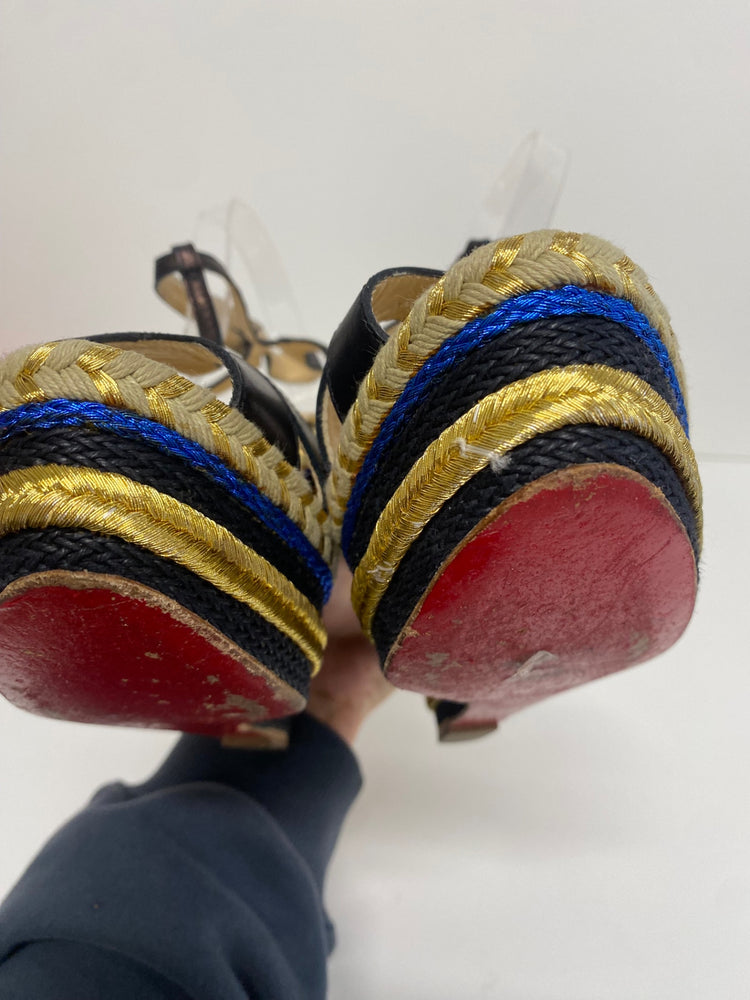 Fabulous Christian Louboutin Trotolitia 140 Wedge Sandals Uk7 Leopard GM143