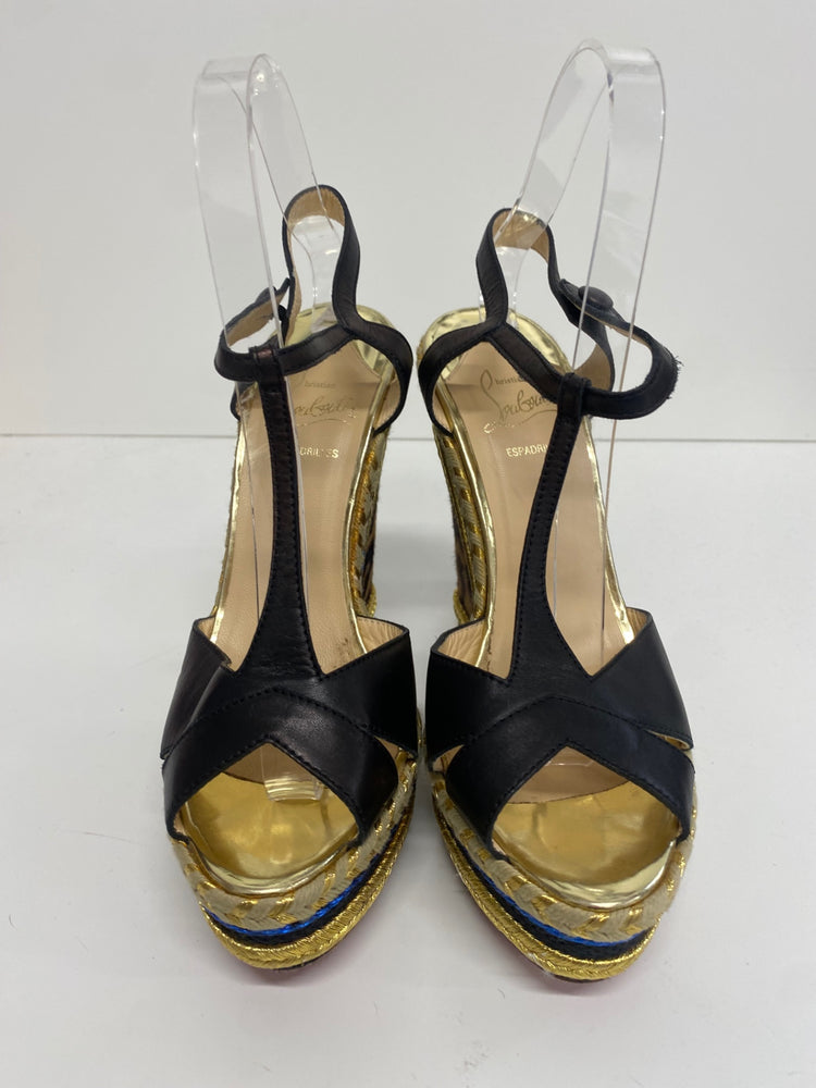 Fabulous Christian Louboutin Trotolitia 140 Wedge Sandals Uk7 Leopard GM143