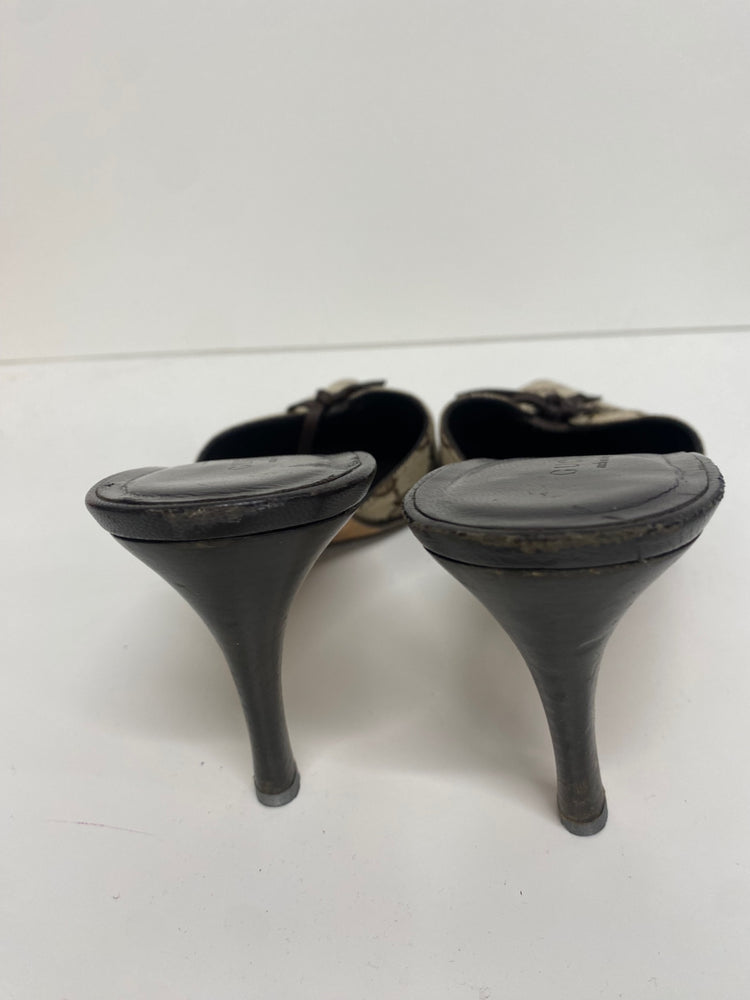 Fabulous Vintage Y2K Gucci Monogram Kitten heels Uk7.5 GM143