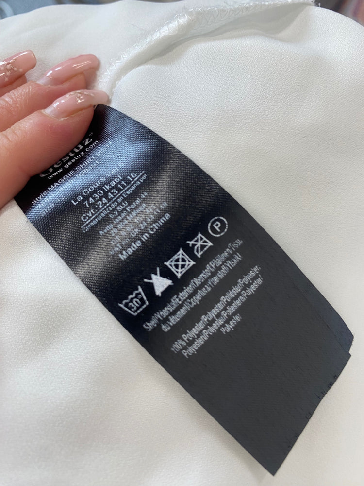 Fabulous Gestuz Blouse UK 14 Cream longline office GM143