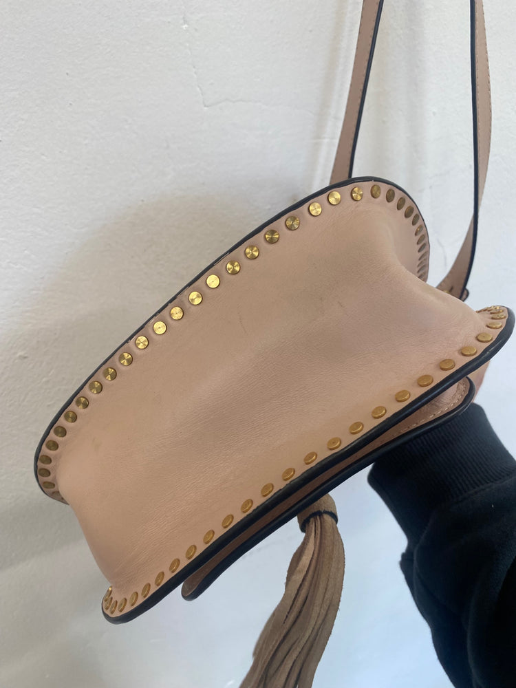 Fabulous Chloé Hudson blush pink boho Handbag Rose Tassel GM143