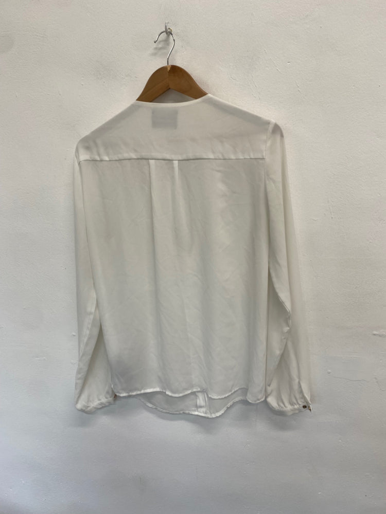 Fabulous Gestuz Blouse UK 14 Cream longline office GM143