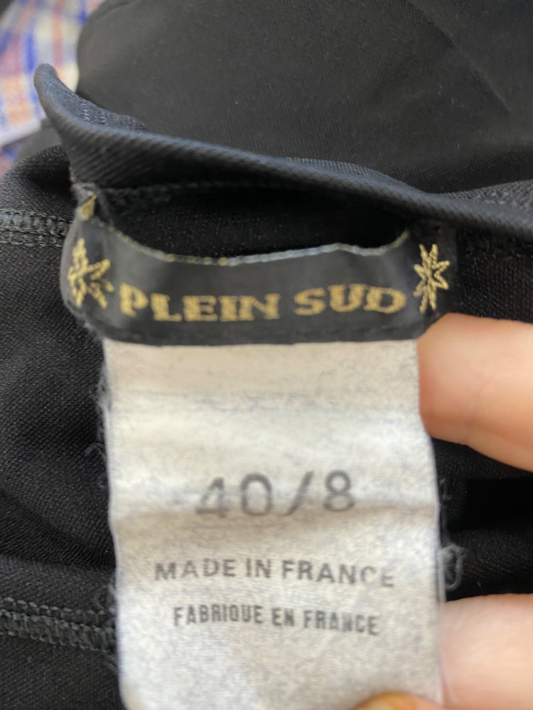 Fabulous vintage Y2K Plein Sud Top UK12 Black corset vibes GM143