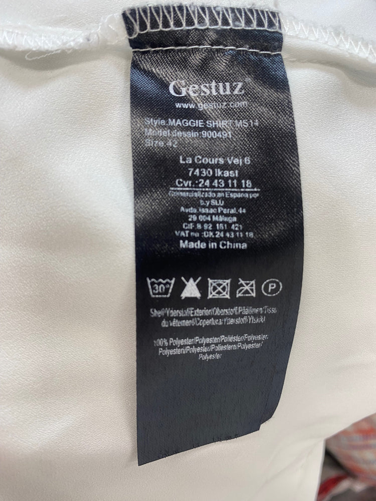 Fabulous Gestuz Blouse UK 14 Cream longline office GM143