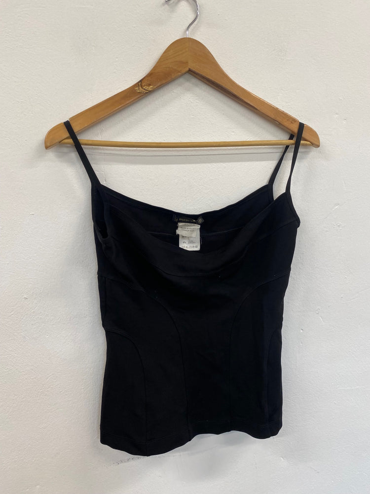 Fabulous vintage Y2K Plein Sud Top UK12 Black corset vibes GM143