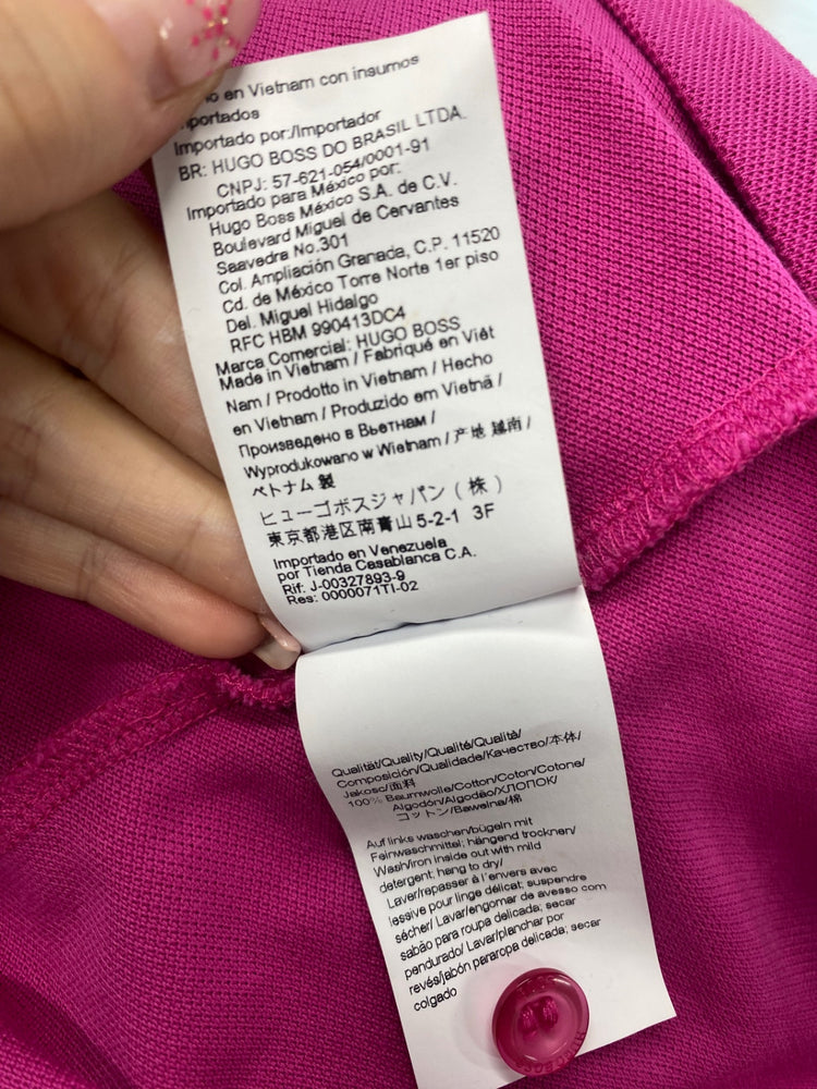 Classic Hugo Boss paddy Polo Shirt UK L Pink GM143