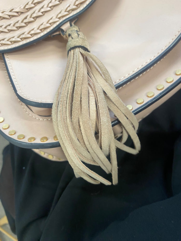 Fabulous Chloé Hudson blush pink boho Handbag Rose Tassel GM143