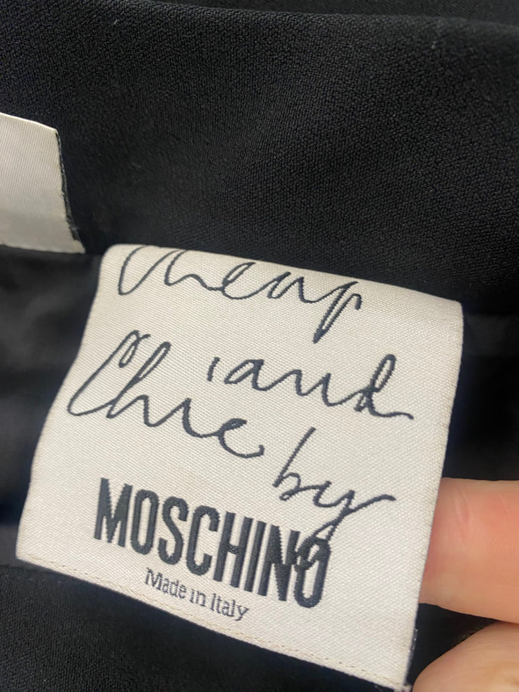 Fabulous Vintage Y2K Moschino Chic & Cheap Mini Skirt Uk14 Black