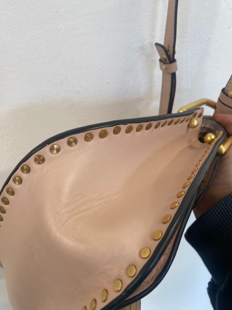 Fabulous Chloé Hudson blush pink boho Handbag Rose Tassel GM143