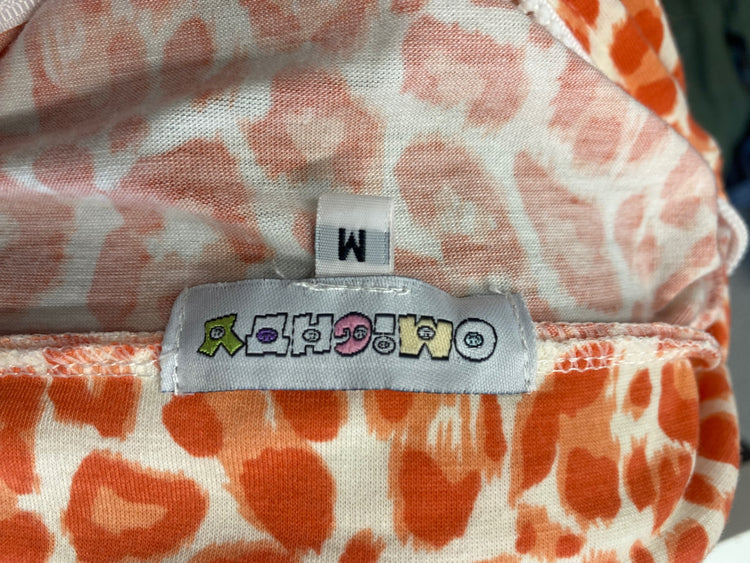 Fabulous Omighty Long sleeve top UK M Orange animal print GM143