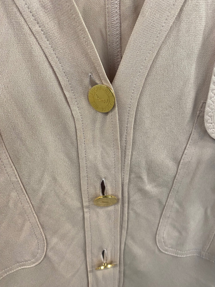 Fabulous Rare Vintage 2003 Yves Saint Laurent Top UkM Beige Tom Ford era GM143