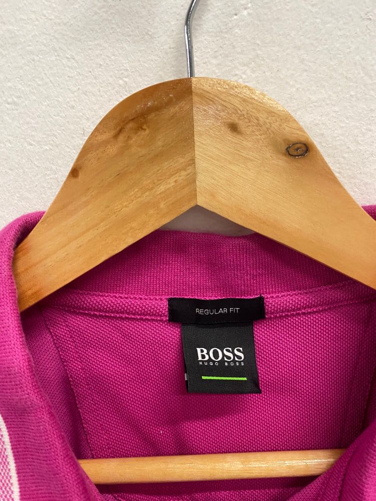 Classic Hugo Boss paddy Polo Shirt UK L Pink GM143