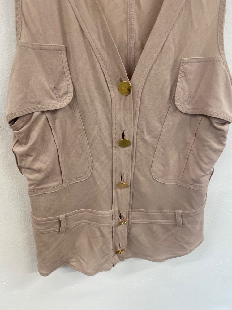 Fabulous Rare Vintage 2003 Yves Saint Laurent Top UkM Beige Tom Ford era GM143