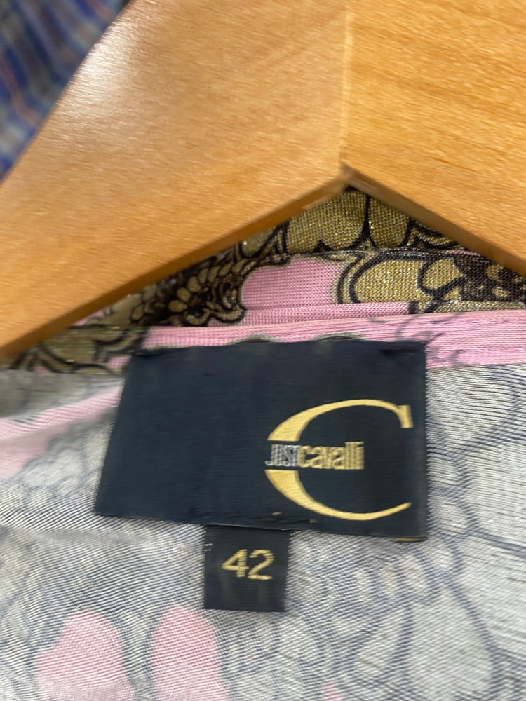 Fabulous vintage Y2K Just Cavalli Dress UK12 Pink & Gold GM143