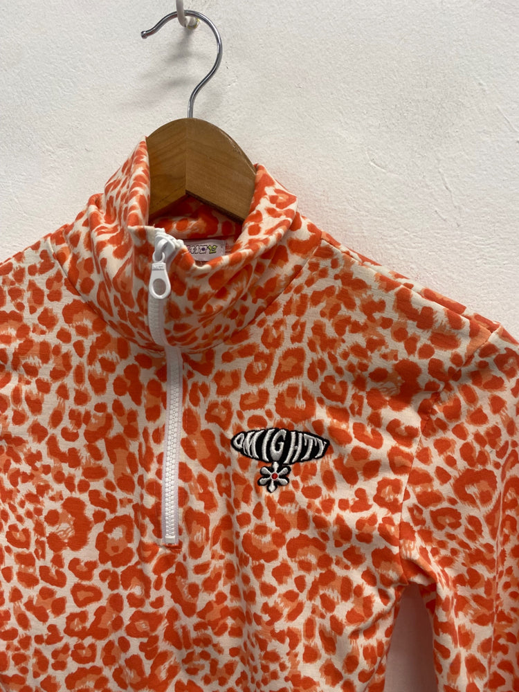 Fabulous Omighty Long sleeve top UK M Orange animal print GM143