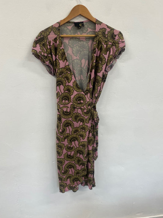 Fabulous vintage Y2K Just Cavalli Dress UK12 Pink & Gold GM143
