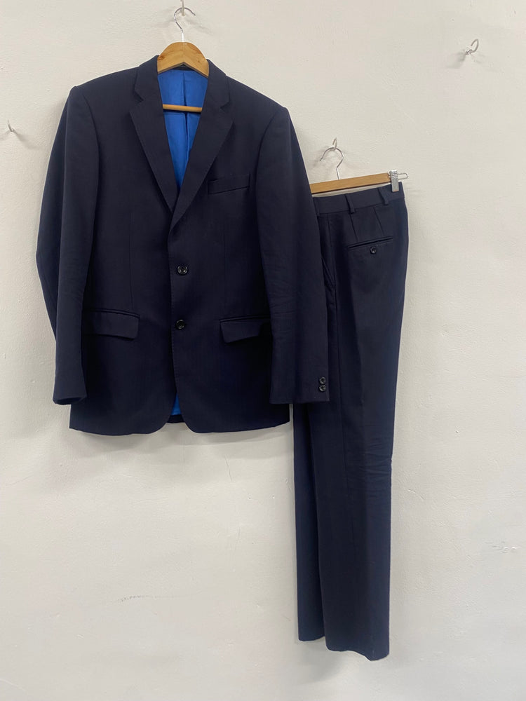 Fabulous Magee Navy wool Suit R36 W30 Navy blue #58 GM143