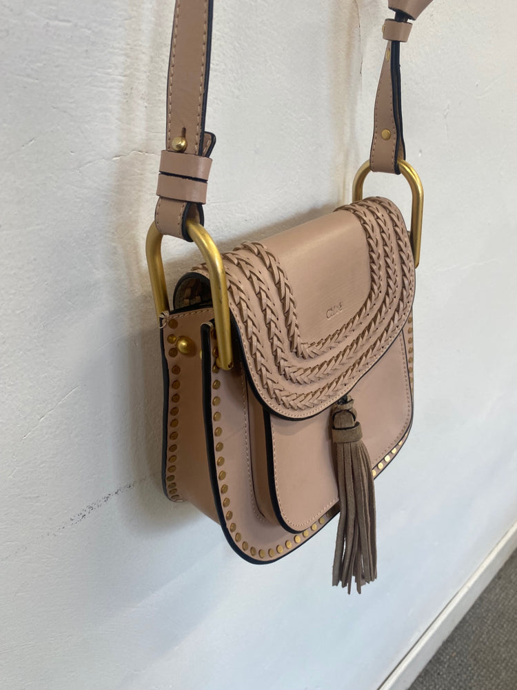 Fabulous Chloé Hudson blush pink boho Handbag Rose Tassel GM143