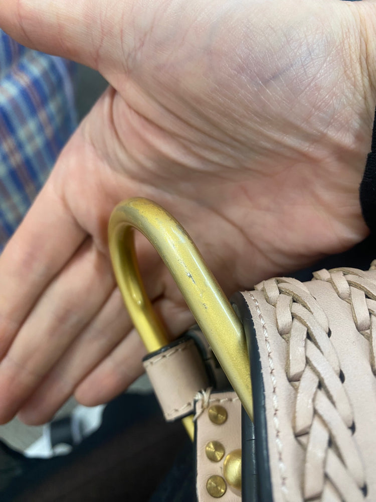 Fabulous Chloé Hudson blush pink boho Handbag Rose Tassel GM143