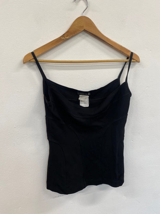 Fabulous vintage Y2K Plein Sud Top UK12 Black corset vibes GM143