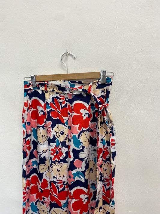 Fabulous Leo & ugo Trousers Uk 6 Multicolor floral tie waist ZB458