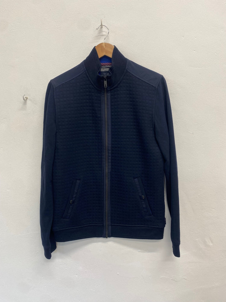 Fabulous Ted Baker Bomber Jacket UK M Navy ZB458