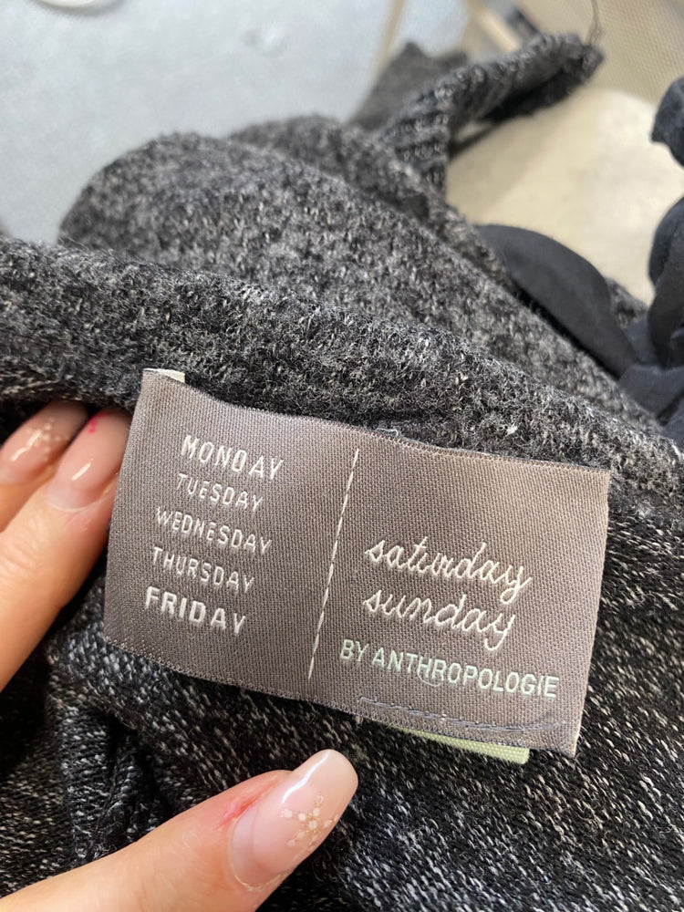 Fabulous Saturday Sunday Anthropologie Sweater UK 6-8 Dark Grey ZB458