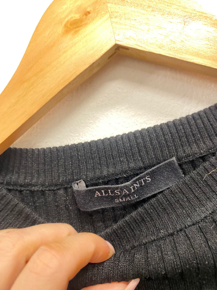 Fabulous AllSaints Shirt jumper 2 piece kowlo Dress UK S Black ZB458