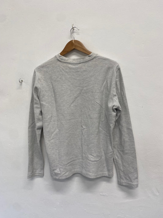 Fabulous NN07 Long sleeve top cotton Ari UK M Grey ZB458