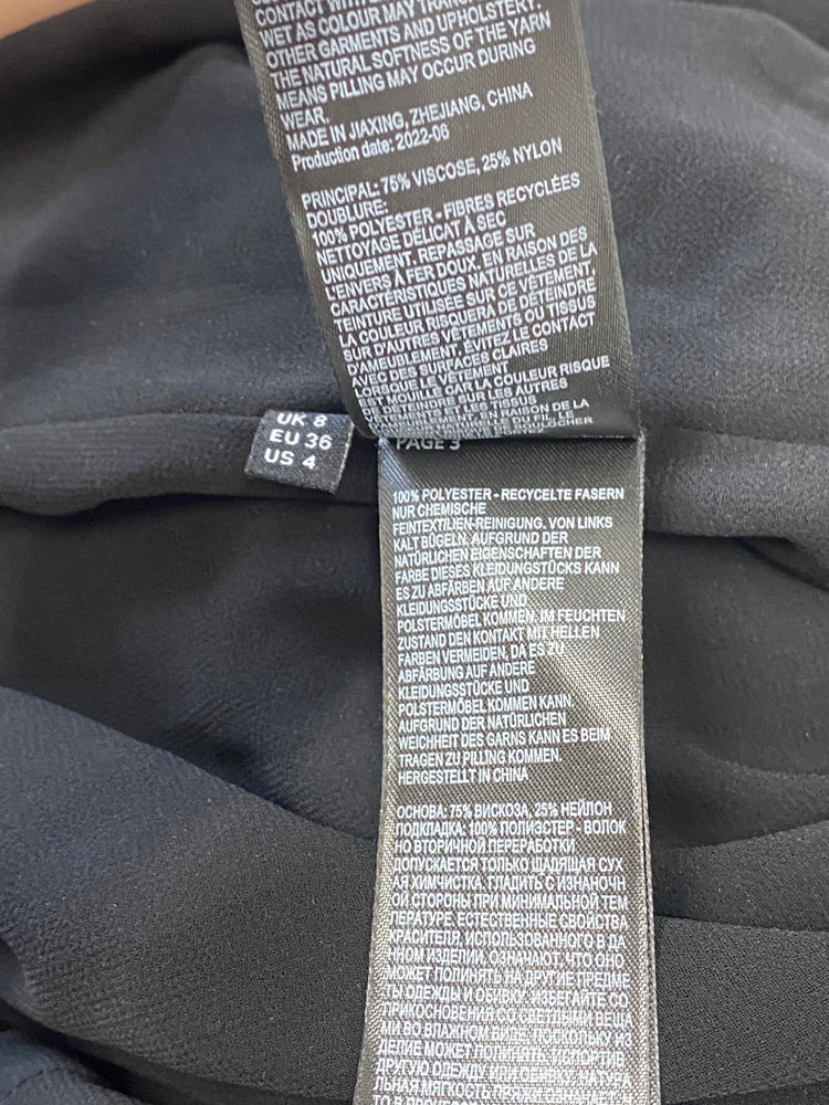 Fabulous Whistles Jumpsuit UK 8 Black velvet zip front ZB458