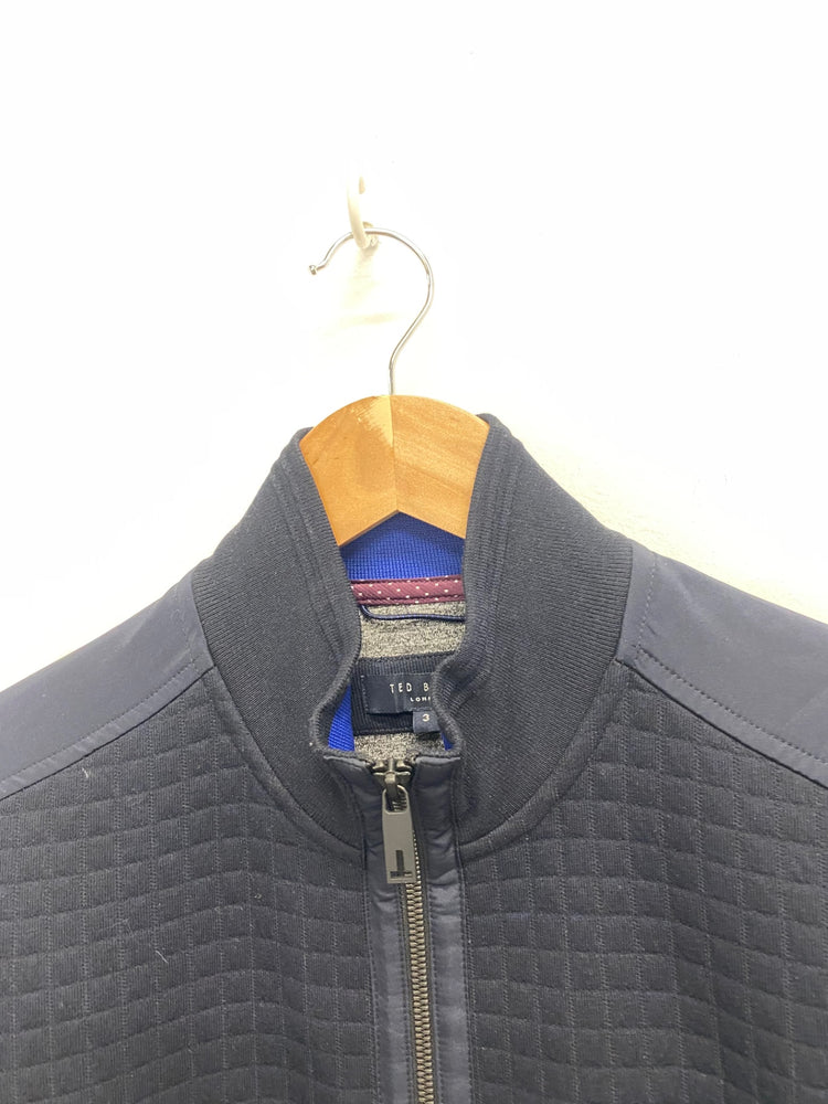 Fabulous Ted Baker Bomber Jacket UK M Navy ZB458