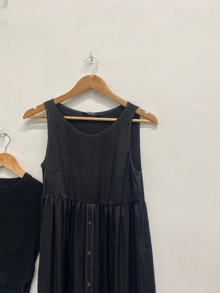 Fabulous AllSaints Shirt jumper 2 piece kowlo Dress UK S Black ZB458