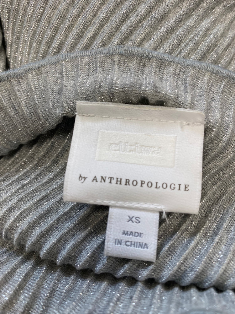 Fabulous Anthropologie Sleeveless Top Uk 6 Grey metallic ribbed ZB458