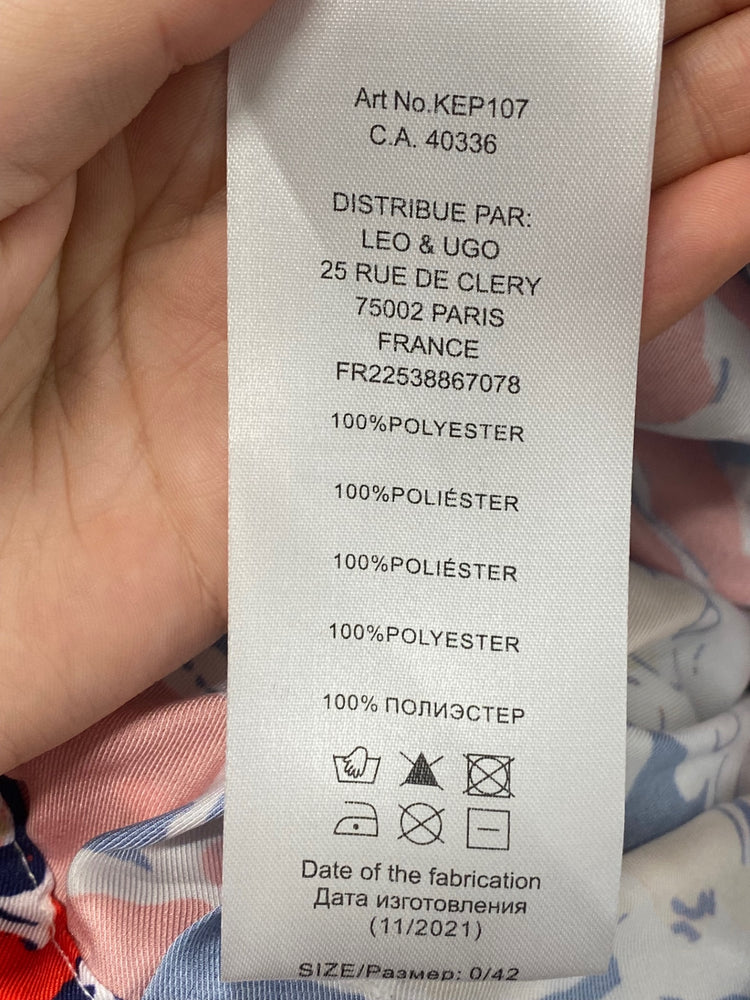 Fabulous Leo & ugo Trousers Uk 6 Multicolor floral tie waist ZB458